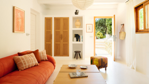 TV lounge area of the Family Deluxe room at Hotel Petunia Ibiza