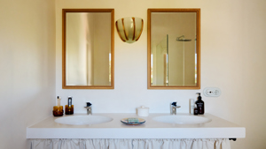  Sea view suite bathroom at Hotel Petunia Ibiza
