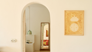 decor of the Petunia Suite lounge at Hotel Petunia Ibiza