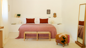 Double bedroom of the Family Deluxe room at Hotel Petunia Ibiza