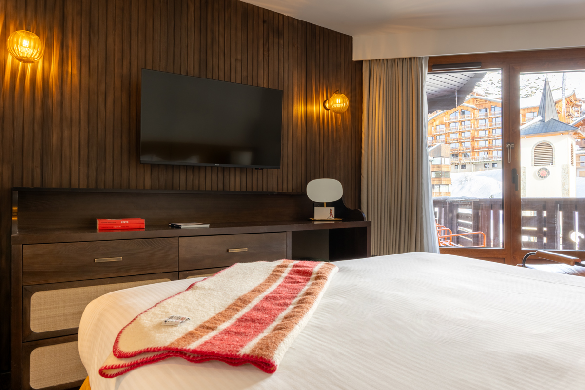 Doppelzimmer in Val Thorens mit Blick auf die Pisten