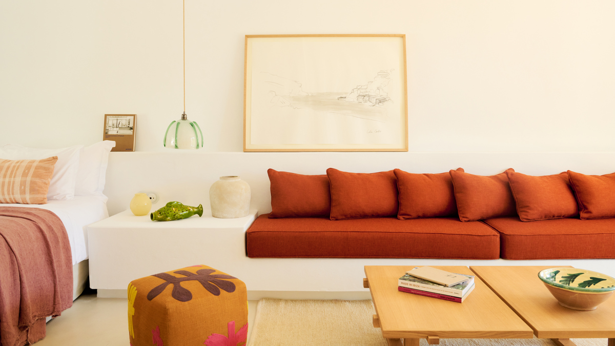 Living room of the Buganvillea Suite at Hotel Petunia Ibiza