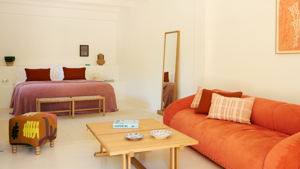 Living room of the Family Deluxe room at Hotel Petunia Ibiza