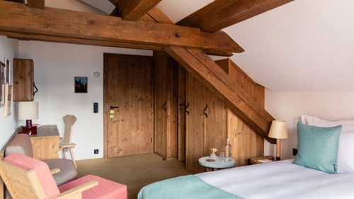 Habitación superior ático con vista a Jungfrau