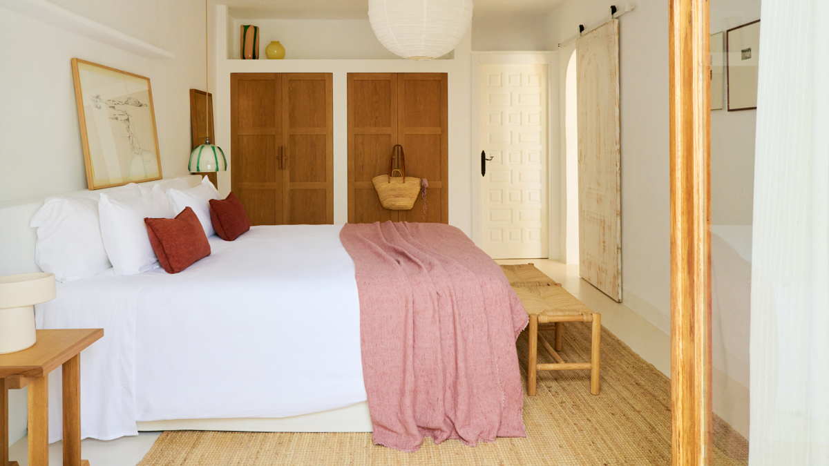 Double bedroom of the Petunia Suite at Hotel Petunia Ibiza
