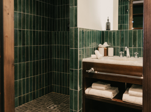 Detail von Badezimmer und Dusche in Val Thorens