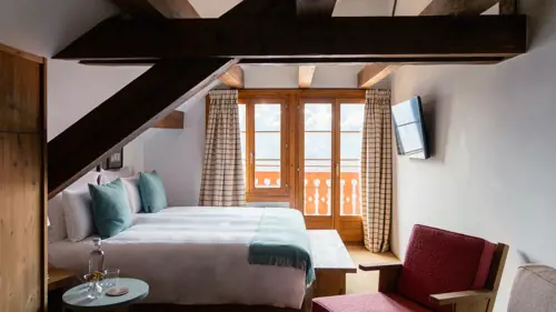 Habitación superior ático con vista a Jungfrau