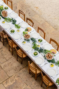 Table privée dressée au Galinier
