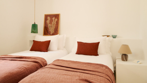 Twin bedroom of the Family Suite at Hotel Petunia Ibiza